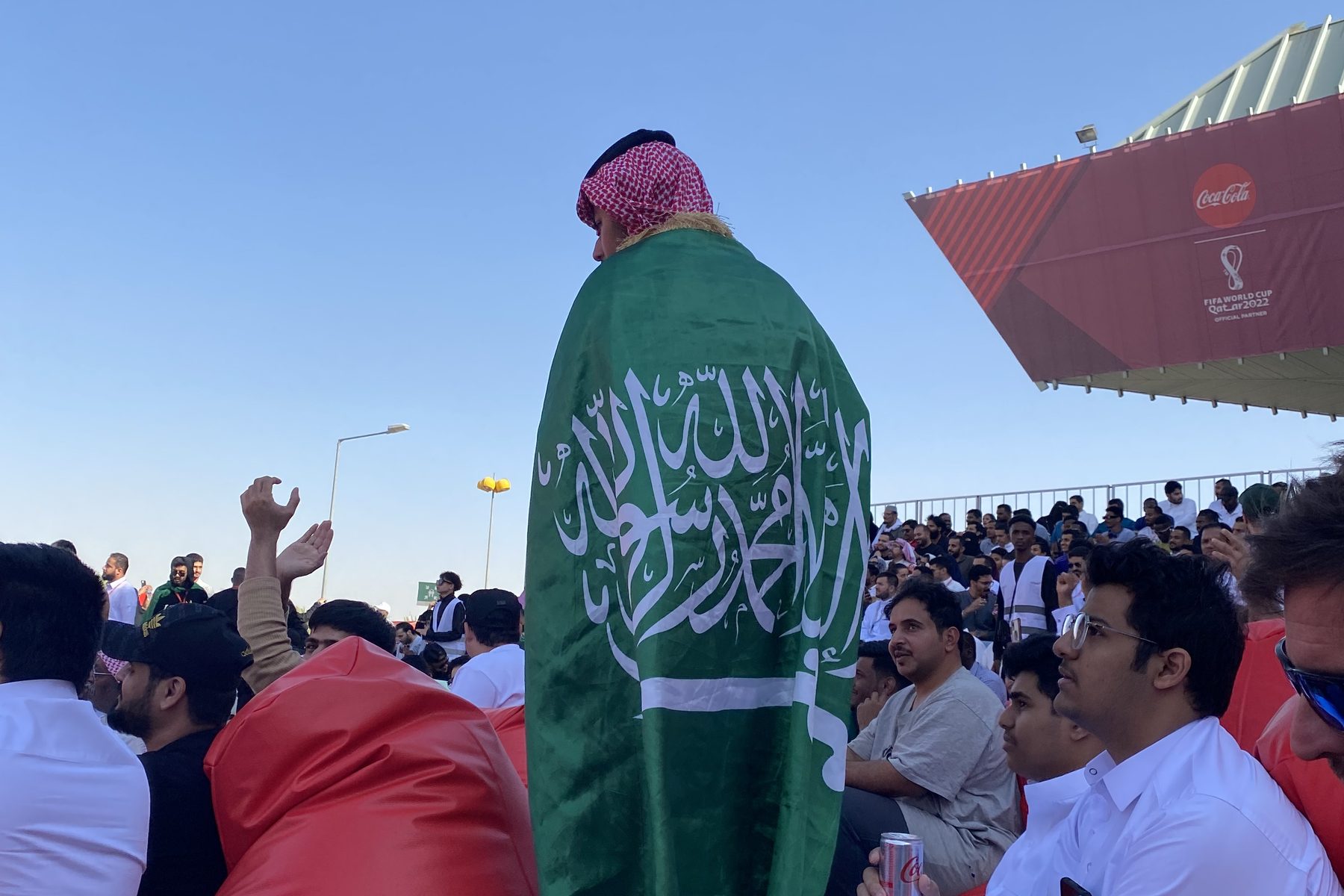 Saudi Arabia fans at the FIFA World Cup Qatar 2022